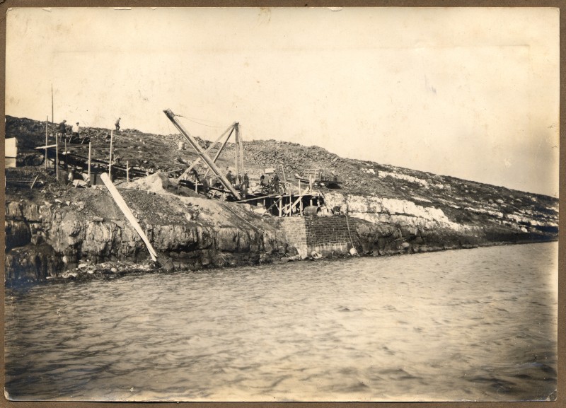 Working on the North bank base